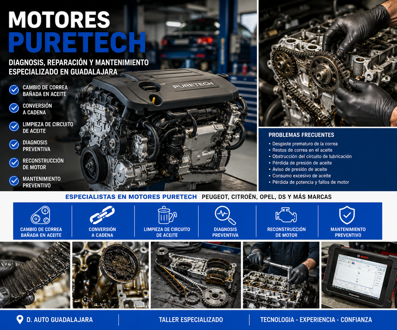 Reparación motores PureTech en Guadalajara